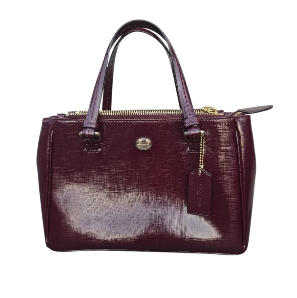COACH F32829 Peyton Leather Mini Carryall Satchel